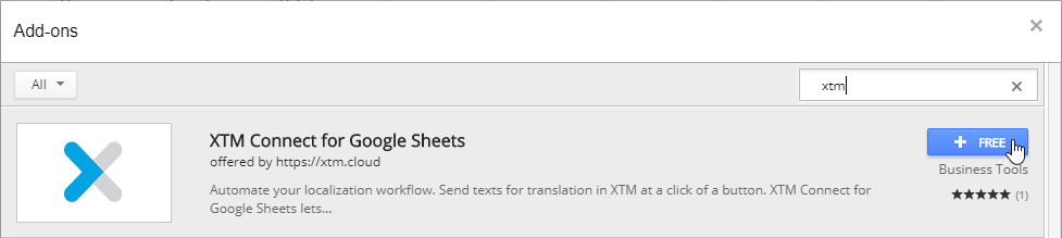XTM Connect for Google Sheets