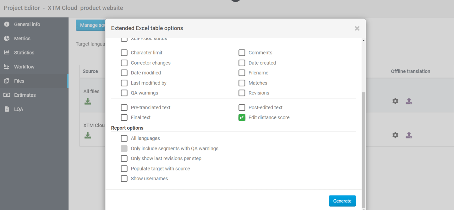 Edit Distance XTM Cloud